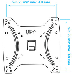 Кронштейн Kromax OPTIMA-200 (черный)