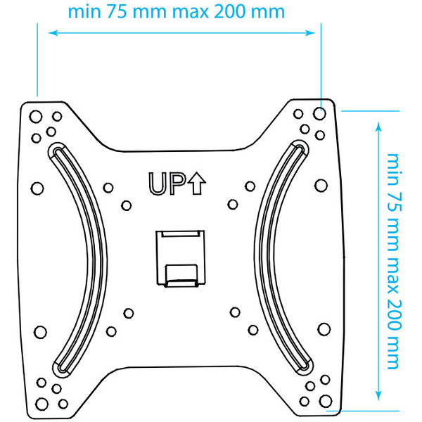 Кронштейн Kromax OPTIMA-200 (черный)