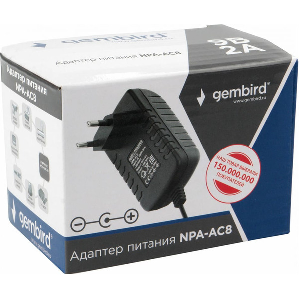 Адаптер питания Gembird NPA-AC8