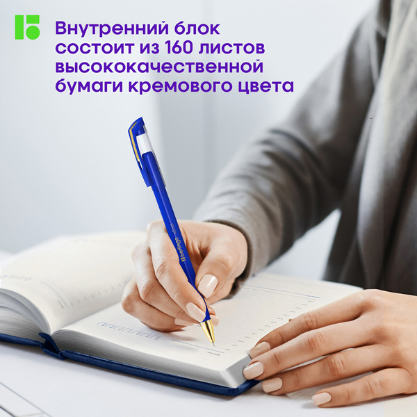 Ежедневник Berlingo Silver Pristine A5 / UD0_82503 (160л, синий)