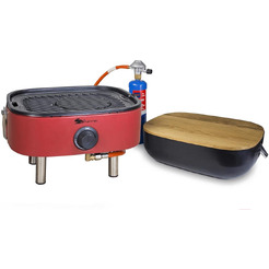 Портативный газовый гриль Sahara Mini BBQ (серебристый)
