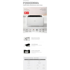 Принтер лазерный Deli P2000DNWs