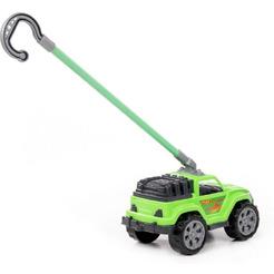Игрушка-каталка Полесье Легионер с ручкой 63929 (зеленый)