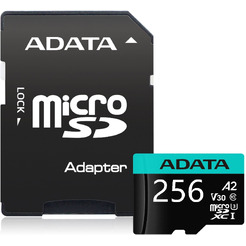 Карта памяти ADATA Premier Pro AUSDX256GUI3V30SA2-RA1 microSDXC 256GB (с адаптером)