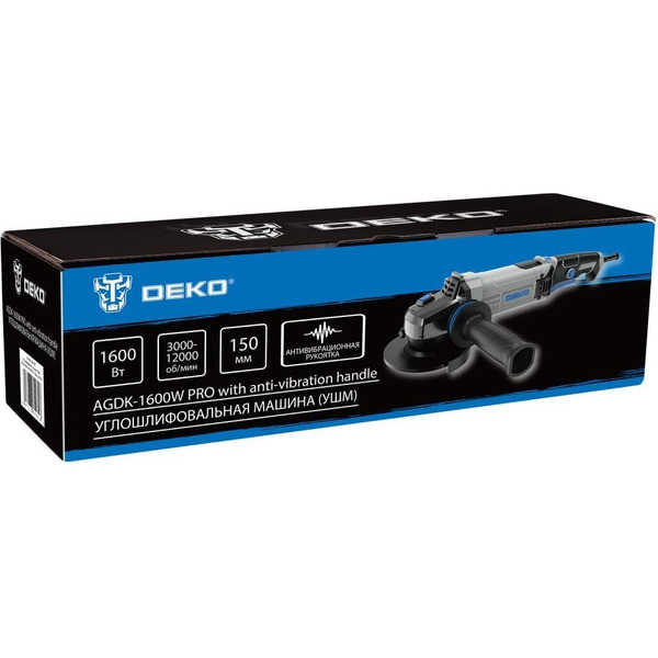 Угловая шлифмашина Deko AGDK-1600W PRO 084-1081