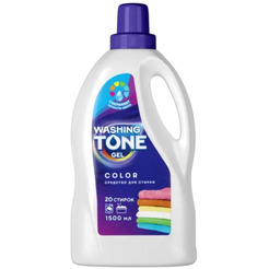 Средство для стирки жидкое WASHING TONE Яркость цвета Гель 1500 мл 0111010009