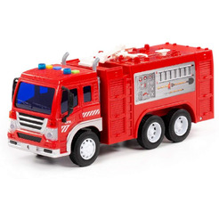 Грузовик Полесье Сити автомобиль-пожарный инерционный 86396 (красный)