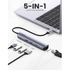 USB-хаб Ugreen CM418-10919 Space Gray