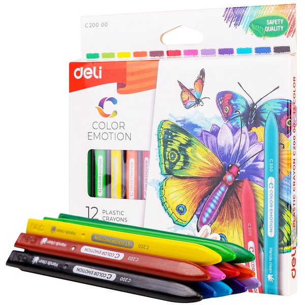 Мелки восковые Color emotion DELI C20000