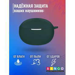 Чехол Bingo Silicone для Realme Buds Air 3 Neo (темно-зеленый)