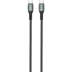 Кабель ATOMIC URBAN USB-C - USB-C PD 60W, 1.2 м, черно-серый | 30.396