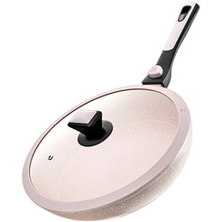 Сковорода Elan Gallery Fierra 130045 (28см, бежевый мрамор)