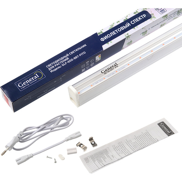 Светодиодный светильник для растений General Lighting Systems GLF1-600-8BT-FITO 475609