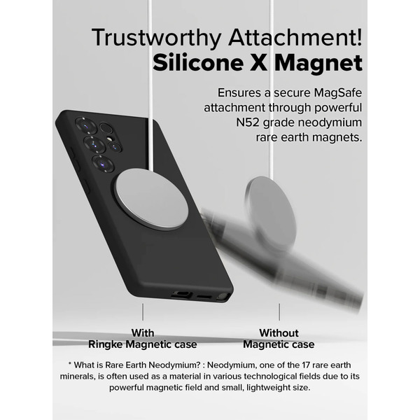 Чехол Ringke SILICONE MAGNETIC для Galaxy S25 Ultra BLACK