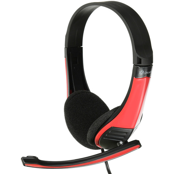 Наушники Oklick HS-M150 (черный/красный)