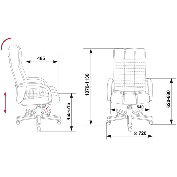 Офисное кресло Бюрократ KB-10WALNUT/B/LEATH (черный)