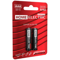 Элементы питания HOME ELECTRIC PROFESSIONAL ,HEL_LR032BL, 1,5V, 2BL