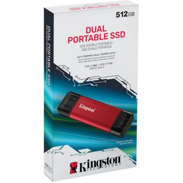 Внешний накопитель Kingston Dual Portable SSD SPSD/512GB