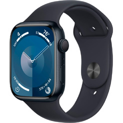 Смарт-часы Apple Watch Series 9 45mm Black MR9A3CH/A (силиконовый ремешок M/L)