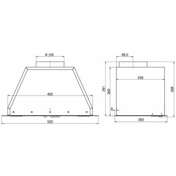 Вытяжка Elikor Врезной блок Flat 52П-650-К3Д 954638 (черный)
