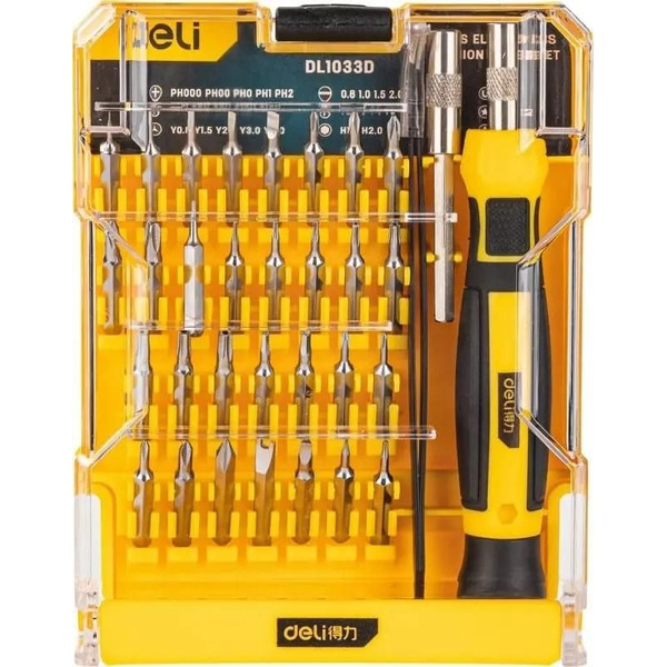 Набор прецизионных отверток Deli DL1033D (33 предмета)