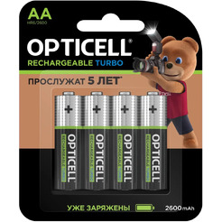 Аккумулятор Opticell Turbo АА 2600 mAh (4шт)