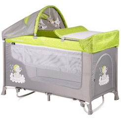 Манеж-кровать LORELLI San Remo 2 Plus Rocker Green Grey Elephant