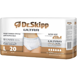 Подгузники-трусы для взрослых DR.SKIPP Ultra р-р L (20 шт.)