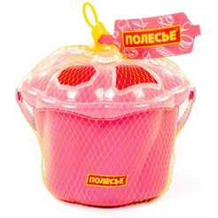 Игрушка Полесье развивающая "Ведро Сюрприз" (6 элементов) (розовый)