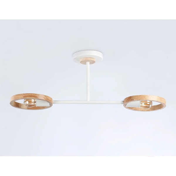 Потолочный светильник Ambrella Traditional TR8243/2 WH/LWD (белый/светлое дерево)
