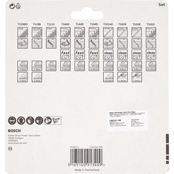 Набор пилок для лобзика по дереву Bosch 2607011169 (10 предметов)