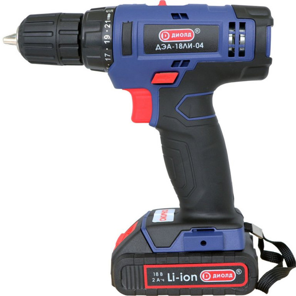 Аккумуляторная дрель-шуруповерт Диолд ДЭА-18ЛИ-04 (10022144)