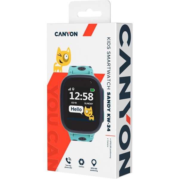 Умные часы Canyon Sandy CNE-KW34BL (серый/голубой)