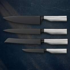 Набор ножей с блоком WMF Ultimate Black 1880139992