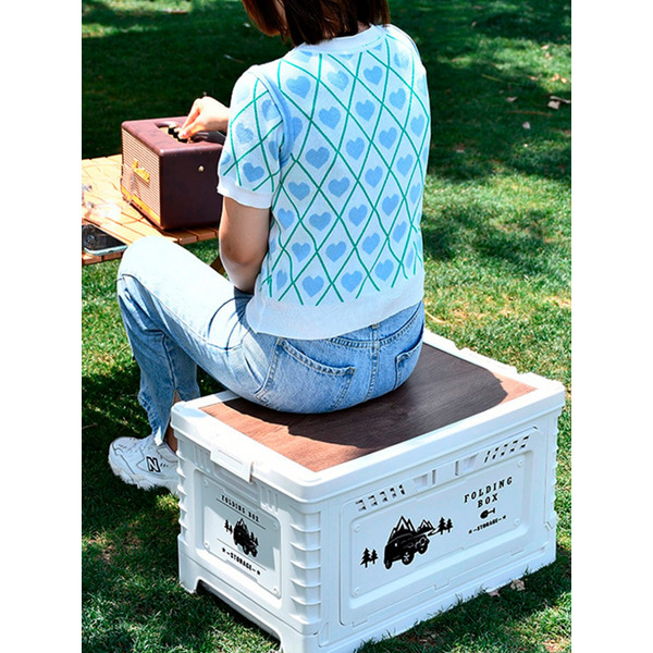 Многофункциональный складной органайзер со столиком Happy Home HH-012 (чёрный) 60л.