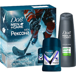 Подарочный набор REXONA Антиперспирант-карандаш, 50 мл + ДАВ Гель для душа, 225 мл