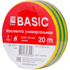 Изолента EKF plc-iz-b-yg