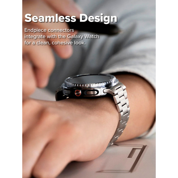 Ремешок RINGKE Metal One Air для Galaxy Watch 8, 8 Classic 40 / 44 / 46 mm SILVER