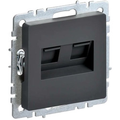 Розетка компьютерная IEK Brite РК/Т12-БрГ