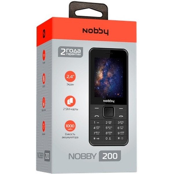 Мобильный телефон NOBBY 200 (черный/серый)