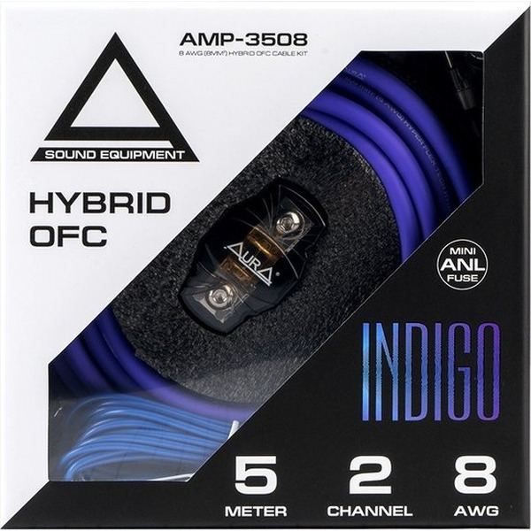 Комплект для подключения 2-х канального усилителя AURA AMP-3508 Hybrid-OFC