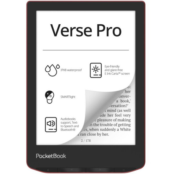 Электронная книга PocketBook 634 Verse Pro (PB634-3-CIS) красный