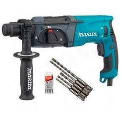 Перфоратор Makita HR2470X15 + набор буров