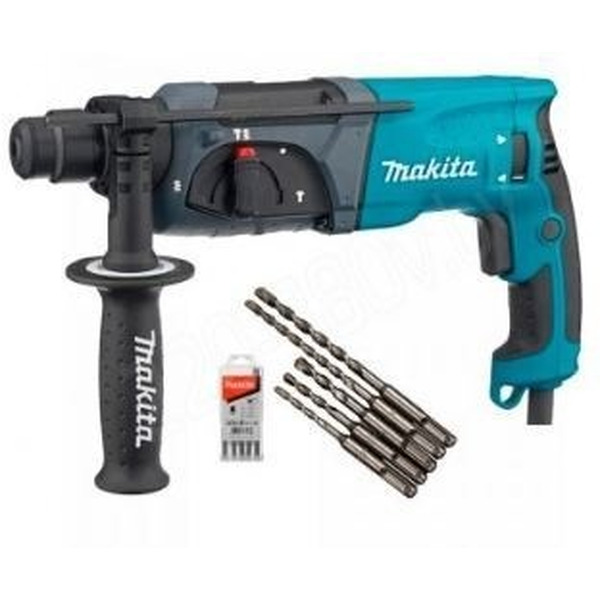 Перфоратор Makita HR2470X15 + набор буров