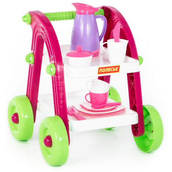 Набор игрушечной посуды Полесье Сервировочный столик Stars Chef 44655 (в пакете)