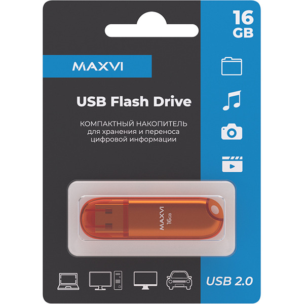 USB флеш-накопитель Maxvi P1 16GB (оранжевый)