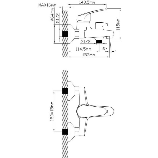 Смеситель AV Engineering AVROM3-A105-330