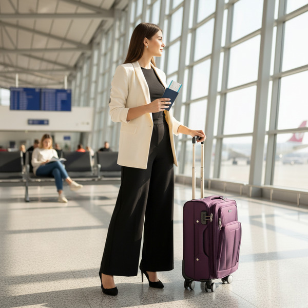 Чемодан MONZA 23014# (S, фиолетовый)