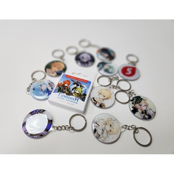 Брелок сувенирный "Дай 5 Добру" (Геншин) в ассортименте