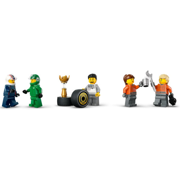 Конструктор LEGO City 60445 Грузовик F1 с болидами RB20 и AMR24 F1